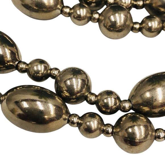 Vintage Signed MONET Silver-Tone Ball Bead Chain Necklace - Picture 11 of 16